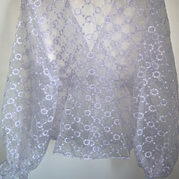 ZARA transparent flower top - Picture 3 of 3